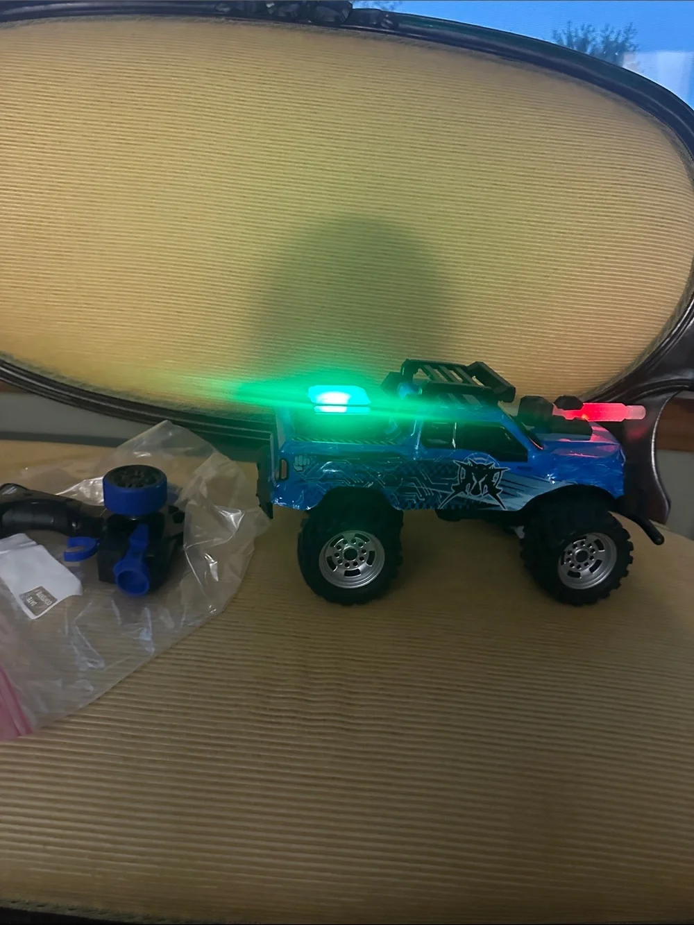 Blue Remote Control Monster Truck - Kids Toy